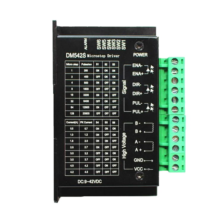 步進(jìn)電機(jī)驅(qū)動(dòng)DM542S 適用42/57電機(jī) 1~128細(xì)分 0.5~4.5A 9~42V
